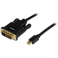 StarTech.com 3ft Mini DisplayPort to DVI Cable, Mini DP to DVI-D Adapter/Converter Cable, 1080p Video, mDP 1.2 to DVI Monitor/Display - 3ft Passive Mini DP to DVI-D single-link cable 1080p 60Hz; mDP 1.2 HBR2; EDID - Mini DisplayPort to DVI cable converter connects mDP++ source to DVI monitor/display