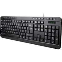 Adesso Spill-Resistant Multimedia Desktop Keyboard (USB) - Cable Connectivity - USB Interface - 104 Key Media Player, Email, Internet, My Computer, Calculator, Search, Play/Pause, Volume Down, Volume Up, Previous Track, Next Track, ... Hot Key(s) - English (US) - Windows - Membrane Keyswitch - Black