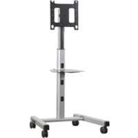 Chief Mobile Cart Kit: MFCUS with PAC700 Case - Up to 55" (1397 mm) Screen Support - 125 lb (56699.05 g) Load Capacity - Flat Panel Display Type Supported - DepthFloor Stand - Silver