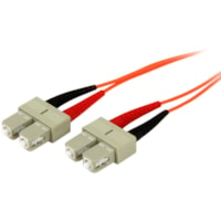 StarTech.com 2m Fiber Optic Cable - Multimode Duplex 50/125 - OFNP Plenum - SC/SC - OM2 - SC to SC Fiber Patch Cable - Provide a high-performance link between fiber network devices, for applications requiring plenum rated cables - Duplex Fiber Cable - SC to SC Fiber Patch Cable - Multimode Fiber Pat