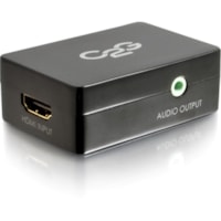 Adaptateur A/V C2G - 1 x HDMI Femelle Audio/Vidéo numérique - 1 x HD-15 Femelle VGA, 1 x Mini Jack Audio - Noir - Noir