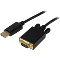 StarTech.com 10ft (3m) DisplayPort to VGA Cable, Active DisplayPort to VGA Adapter Cable, 1080p Video, DP to VGA Monitor Converter Cable - 10ft/3m Active DisplayPort to VGA cable HBR2 | 2048x1280/1080p 60Hz | EDID/DDC - Video adapter cable prevents signal loss - DP 1.2 to VGA monitor cable converter