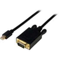 StarTech.com Cable vidéo StarTech.com - Mini DisplayPort/VGA - pour Appareil vidéo, Ordinateur Portable, Ultrabook, Projecteur, Moniteur, TV - 10 ft - 1 Pack - Mini DisplayPort/VGA pour Appareil vidéo, Ordinateur Portable, Ultrabook, Projecteur, Moniteur, TV - 10 ft - 1 Pack - 1