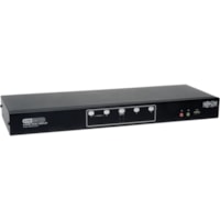 Tripp Lite by Eaton 4-Port Dual Monitor DVI KVM Switch with Audio and USB 2.0 Hub, Cables included - 4 Computer(s) - 1 Local User(s) - WQXGA - 2560 x 1600 - 1 x Network (RJ-45) - 7 x USB - 10 x DVI - Desktop 