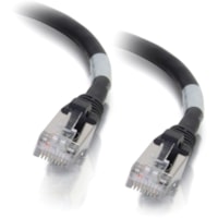 C2G - Câble réseau 706 - 1 pi (0,30 m) Catégorie 6a Câble réseau pour Périphérique réseau - Câble de Raccordement - Blindé - Doré, Nickel Connecteur plaqué - Noir