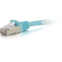 C2G 1ft Cat6a Snagless Shielded (STP) Ethernet Network Patch Cable - Aqua - 1 ft Category 6a Network Cable for Network Device - First End: 1 x RJ-45 Network - Male - Second End: 1 x RJ-45 Network - Male - Patch Cable - Shielding - Gold, Nickel Plated Connector - Aqua