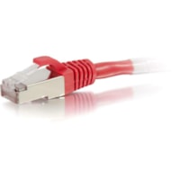 C2G 35ft Cat6 Snagless Shielded (STP) Ethernet Network Patch Cable - Red - 35 ft (10.67 m) Category 6 Network Cable for Network Device - First End: 1 x RJ-45 Network - Male - Second End: 1 x RJ-45 Network - Male - Patch Cable - Shielding - Gold, Nickel Plated Connector - Red