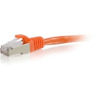 C2G 15ft Cat6 Snagless Shielded (STP) Ethernet Network Patch Cable - Orange - 15 ft (4.57 m) Category 6 Network Cable for Network Device - First End: 1 x RJ-45 Network - Male - Second End: 1 x RJ-45 Network - Male - Patch Cable - Shielding - Gold, Nickel Plated Connector - Orange