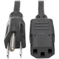 Tripp Lite 8ft Computer Power Cord Cable 5-15P to C13 13A 16AWG 8' - For Computer, Printer, Monitor - 16 Gauge - 125 V AC / 13 A - Black - 8 ft (2.44 m) Cord Length - NEMA 5-15P / IEC 60320 C13