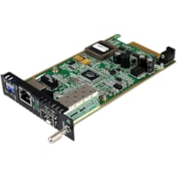 StarTech.com Gigabit Ethernet Fiber Media Converter Card Module with Open SFP Slot - Convert a Gigabit Ethernet connection over fiber using the Gigabit SFP of your choice - card module for media converter chassis - Gigabit Ethernet Fiber Optic Media Converter Card Module w/ Open SFP Slot - Fiber to 