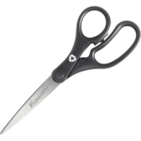 Westcott KleenEarth Basic Recycled Scissors - 8" (203.20 mm) Overall Length - Straight-left/right - Stainless Steel - Black - 1 Each