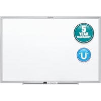 Quartet Classic Magnetic Whiteboard - 48"x 36" - 48" (1219.20 mm) Width x 36" (914.40 mm) Height - White Painted Steel Surface - Silver Aluminum Frame - Horizontal/Vertical - Magnetic - 1 Each