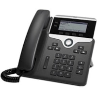 Cisco 7821 IP Phone - Corded - Wall Mountable - Charcoal - 2 x Total Line - VoIP - 3.5" - User Connect License - 2 x Network (RJ-45) - PoE Ports