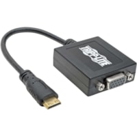 Câble vidéo P131-06N-MINI 6 po (152,40 mm) HDMI/VGA Tripp Lite by Eaton - 6 po (152,40 mm) HDMI/VGA Câble vidéo pour Appareil vidéo, Téléphone portable, Tablette PC, Ultrabook, Haut-Parleur - Noir