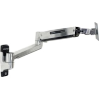 Ergotron Mounting Arm for Flat Panel Display, All-in-One Computer - Polished Aluminum - Height Adjustable - 46" Screen Support - 30 lb (13607.77 g) Load Capacity - 75 x 75, 100 x 100, 200 x 100, 200 x 200, 400 x 200, 400 x 300, 400 x 400 - VESA Mount Compatible