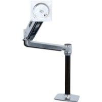 Ergotron Mounting Arm for Flat Panel Display - Polished Aluminum - Height Adjustable - 46" (1168.40 mm) Screen Support - 30 lb (13607.77 g) Load Capacity - 75 x 75, 100 x 100, 200 x 100, 200 x 200 - VESA Mount Compatible - Aluminum