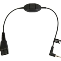 Jabra 8800-00-55 Headset Audio Cable Adapter - 11.8" (300 mm) Phone Cable for Phone - First End: 1 x Sub-mini phone - Male - Second End: Quick Disconnect Audio