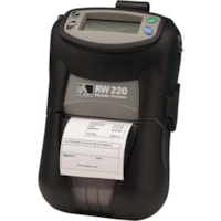 Zebra RW220 Direct Thermal Printer - Monochrome - Portable - Receipt Print - USB - Serial - Bluetooth - Battery Included - LCD Display Screen - 2.20" Print Width - 76.20 mm/s Mono - 203 dpi - 2.37" (60.20 mm) Label Width