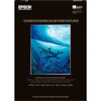 Epson Exhibition Watercolor Paper Textured - 100% Opacity - Super B - 13" (330.20 mm) x 19" (482.60 mm) - 310 g/m² Grammage - Watercolor Textured - OBA-free, Acid-free, Lignin-free, Mold-formed - 25 Sheet