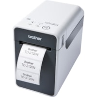 Imprimante thermique directe TD-2120N Bureau - Monochrome - Impression d'étiquettes/de reçus - Fast Ethernet - USB - Série - Bluetooth - Blanc, GrisBrother - largeur d'impression 2,20 po - 6 po/s (152,40 mm/s) Mono - 203 x 203 dpi - largeur d'étiquette 2,50 po (63,50 mm)