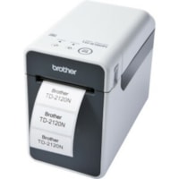 Brother TD-2120N Desktop Direct Thermal Printer - Monochrome - Label/Receipt Print - Fast Ethernet - USB - Serial - Wireless LAN - Battery Included - White, Gray - 2.20" Print Width - 6 in/s (152.40 mm/s) Mono - 203 x 203 dpi - 2.50" (63.50 mm) Label Width