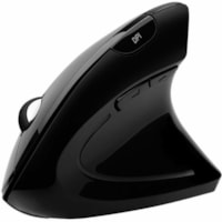 Adesso iMouse E10 2.4 GHz RF Wireless Vertical Ergonomic Mouse - Optical - Wireless - 30 ft (9144 mm) - Radio Frequency - 2.40 GHz - Black - USB - 1600 dpi - Scroll Wheel - 6 Button(s) - Right-handed - AAA Battery Supported