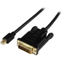 StarTech.com 3ft Mini DisplayPort to DVI Cable, Active Mini DP to DVI-D Adapter/Converter Cable, 1080p Video, mDP to DVI Monitor/Display - 3ft Mini DP 1.2 to DVI-D single-link adapter cable; 1080p 60Hz; HBR2; EDID - Active Mini DisplayPort to DVI cable converter connects mDP/mDP++ source to DVI moni