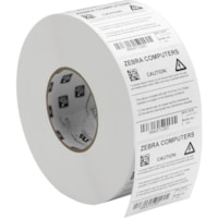 Zebra Z-Ultimate 2000T Thermal Label - 4" Width x 3" Length - Permanent Adhesive - Thermal Transfer - Glossy - White - Acrylic, Polyester - 2000 / Roll - Chemical Resistant, Temperature Resistant, Perforated - 4 / Roll