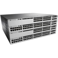 Cisco Catalyst 3850 48 Port PoE IP Services Refurbished - 48 Ports - Manageable - 10/100/1000Base-T - Refurbished - 2 Layer Supported - 1U - Rack-mountable - Lifetime Limited Warranty