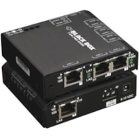 Black Box Hardened Convenient Switch, 12 VDC - 4 Ports - 10/100Base-TX - 2 Layer Supported - Twisted Pair - Desktop, Rack-mountable, Rail-mountable, Panel-mountable - 3 Year Limited Warranty 