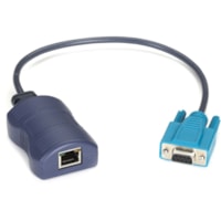 Black Box IP Server Access Module - Serial, CATx - Serial Data Transfer Cable for Network Device - First End: 1 x 9-pin DB-9 RS-232 Serial - Female - Second End: 1 x RJ-45 Network - Female 