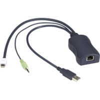 Black Box Series Server Access Module - Mini DisplayPort, USB, Audio, CATx - KVM Cable for KVM Switch, Network Device - First End: 1 x RJ-45 Network - Female - Second End: 1 x 4-pin USB Type A - Male, 1 x Mini DisplayPort Digital Audio/Video - Male, 1 x Mini-phone Audio - Male