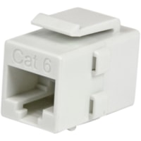 StarTech.com White Cat 6 RJ45 Keystone Jack Network Coupler - F/F - Join two Cat6 patch cables together to make a longer cable - RJ45 Coupler - RJ45 Keystone Jack - Cat6 Network Coupler - Keystone Coupler - Keystone Jack for Wall Plate or Patch Panel - White Cat 6 RJ45 Keystone Jack Network Coupler 