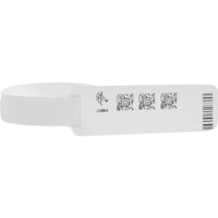 Zebra Z-Band Fusion Thermal Label - 3" Width x 9 1/4" Length - Permanent Adhesive - Direct Thermal - White - Polypropylene - 500 / Roll - Adhesive Closure, Self-laminating, Tamper Evident, Scannable, Perforated - 2 / Roll