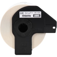 Brother DK Shipping Labels - 4" (101.60 mm) Width x 2 2/5" (60.96 mm) Length - White - Paper - 300 / Roll - 300 / Roll