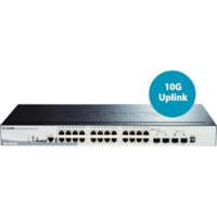 Commutateur Ethernet SmartPro DGS-1510 DGS-1510-28P 28 Ports Gérable - Gigabit Ethernet, 10 Gigabit Ethernet - 10/100/1000Base-T, 1000Base-X, 10GBase-X D-Link - 28 Ports - Gérable - Gigabit Ethernet, 10 Gigabit Ethernet - 10/100/1000Base-T, 1000Base-X, 10GBase-X - 2 Emplacements SFP - 