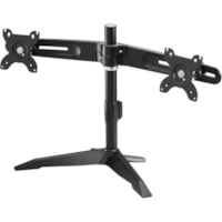 Amer Mounts Desk Mount for Flat Panel Display - Black  - Height Adjustable - 15" (381 mm) to 24" (609.60 mm) Screen Support - 53 lb (24040.40 g) Load Capacity - 75 x 75, 100 x 100 - VESA Mount Compatible