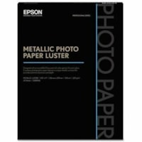 Epson Photo Paper - Letter - 8 1/2" x 11" - Metallic, Luster - 25 Sheet