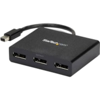 StarTech.com 3-Port Multi Monitor Adapter, Mini DisplayPort 1.2 to DP MST Hub, Video Splitter for Extended Desktop Mode, Windows Only - 3-port Mini DisplayPort to DisplayPort multi-monitor adapter drives 2x 4K 30Hz + 1x 1080p 60Hz DP displays to extend your desktop - DP 1.2/HBR2/MST (multi stream tr