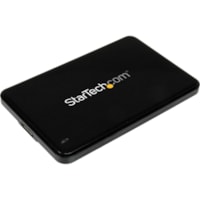 StarTech.com Boîtier pour disque dur SATA/600 - USB 3.0 Micro-B Interface hôte - Support UASP Externe - Noir - 1 x Disque dure supporté - 1 x SSD supporté - 1 x Baie Complète - 1 x 2.5" Baie de 6,35 centimètres - Plastique