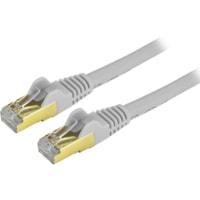 StarTech.com 25ft CAT6a Ethernet Cable - 10 Gigabit Category 6a Shielded Snagless 100W PoE Patch Cord - 10GbE Gray UL Certified Wiring/TIA - CAT6a Ethernet Cable delivers 10 Gigabit connection free of noise & EMI/RFI interference - Tested to comply w/ ANSI/TIA-568-D Category 6 requirements - 26 AWG 