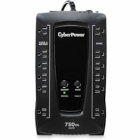 CyberPower AVR UPS AVRG750U 750VA Compact UPS - Compact - AVR - 8 Hour Recharge - 2.50 Minute Stand-by - 120 V AC Input - 120 V AC Output - Simulated Sine Wave - USB - 12 x NEMA 5-15R Receptacle(s) - 6 x Battery/Surge Outlet - USB