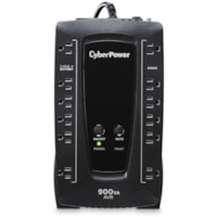 CyberPower AVR Series AVRG900U 900VA 480W Desktop UPS with AVR and USB - Desktop - 8 Hour Recharge - 10 Minute Stand-by - 120 V AC Input - 120 V AC Output - USB - 12 x NEMA 5-15R Receptacle(s)