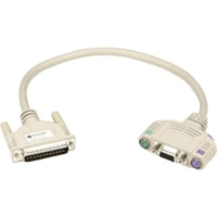 Black Box KVM User Cable - DB25, VGA, PS/2 with Audio, 20-ft. (6.0-m) - 19.7 ft KVM Cable for Keyboard/Mouse, Audio/Video Device, KVM Switch, Monitor - First End: 1 x Mini-DIN (PS/2) - Male - Second End: 1 x 25-pin DB-25 Serial - Male