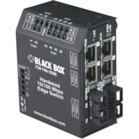 Commutateur Ethernet LBH240A-HD-SC-24 6 Ports - 10/100Base-TX, 100Base-X Black Box - 6 Ports - 10/100Base-TX, 100Base-X - 2 Couche supportée - Paire torsadée, Fibre Optique - Montage sur rail, Montable en rack, Montage sur rail DIN - 3 Année Garantie limitée