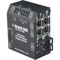 Commutateur Ethernet LBH240A-PD-ST-24 6 Ports - 10/100Base-TX, 100Base-X Black Box - 6 Ports - 10/100Base-TX, 100Base-X - 2 Couche supportée - Paire torsadée, Fibre Optique - Montage sur rail, Montable en rack, Montage sur rail DIN - 3 Année Garantie limitée