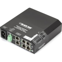 Black Box Hardened PoE PSE Switch, (6) 10/100 RJ-45, AC Powered - 6 Ports - 10/100Base-TX - 2 Layer Supported - Rail-mountable - 3 Year Limited Warranty 