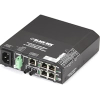 Black Box Hardened PoE PSE Switch, (5) 10/100 RJ-45, (1) Multimode ST, AC Powered - 6 Ports - 10/100Base-TX, 100Base-X - 2 Layer Supported - Rail-mountable - 3 Year Limited Warranty 