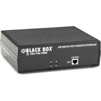 Black Box CAT6 A/B Switch - Latching RJ45 Remote Controlled Ethernet RS232, Dry Contact - 1 x Serial Port