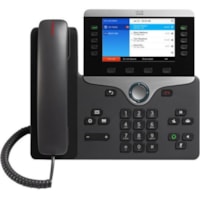 Téléphone IP 8851 - Avec fil/Sans fil - Filaire - Bluetooth - Fixation au mur - Charbon Cisco - 5 x Ligne Totale - VoIP - 5 po (127 mm) LCD - 2 x Réseasu (RJ-45) - PoE Ports